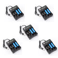 1/3/5pcs 4/2 Slots USB Charger Li-Ion Charging Li-Ion Battery Portable Rechargeable Battery Charger For 18650 Battery Charger Oasis Select 4 Slots USB-5pcs