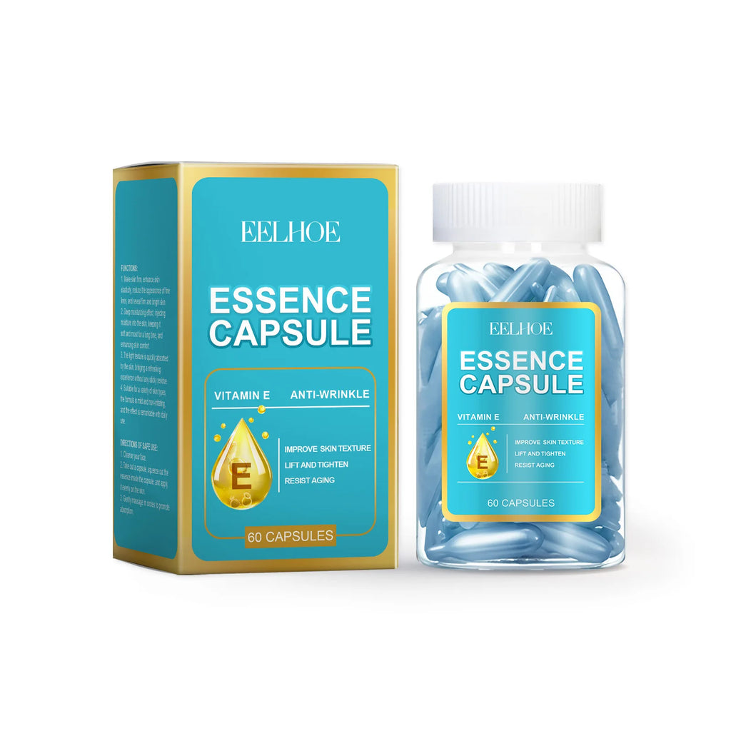 EELHOE Vitamin E Face Serum Capsules – Brighten & Firm 60pc Face Serum Capsules Oasis Select Firming Serum