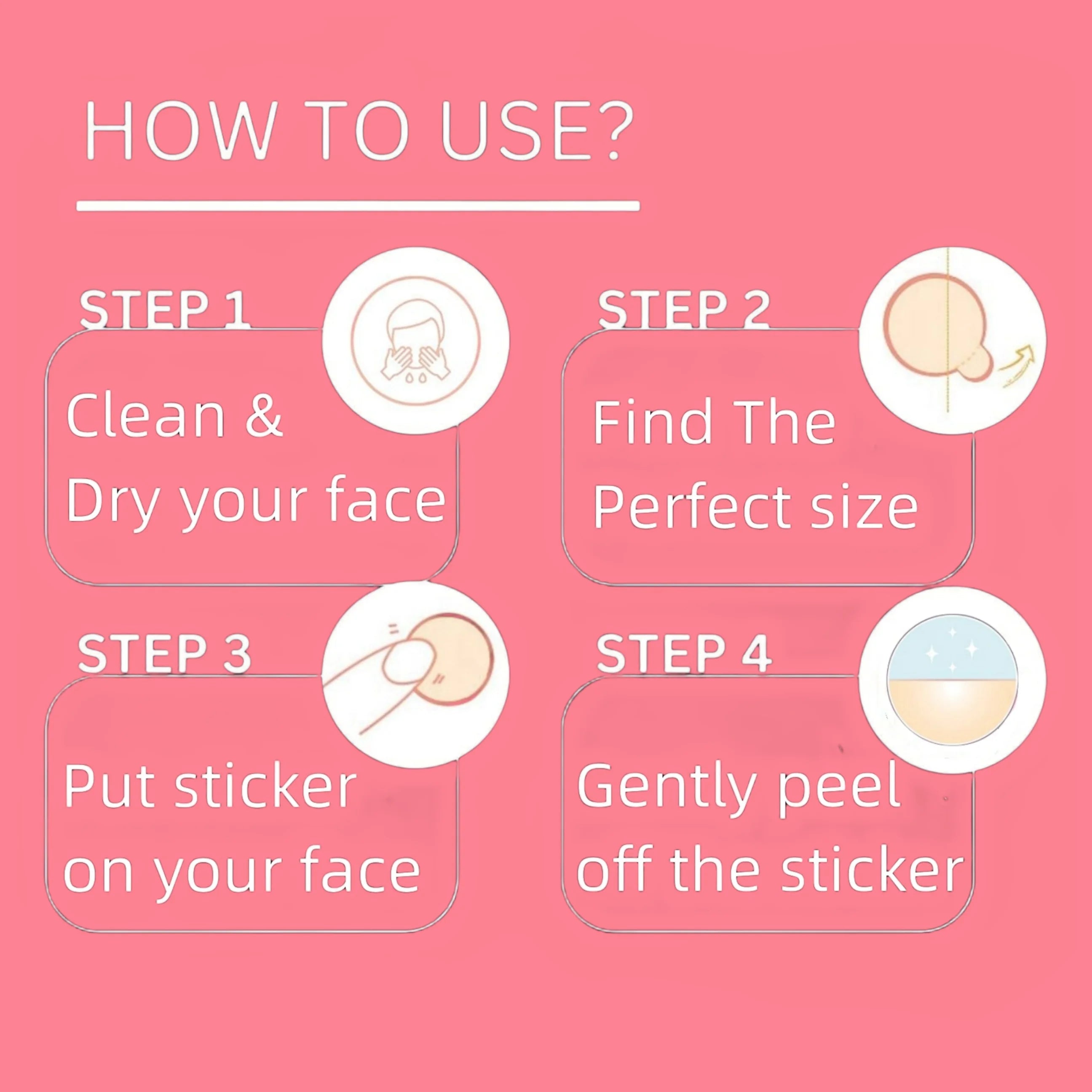 560/1120 HITWORKER acne patches - hydrogel covered, high quality star multicolor suitable for all light skin tones, invisible ac Oasis Select