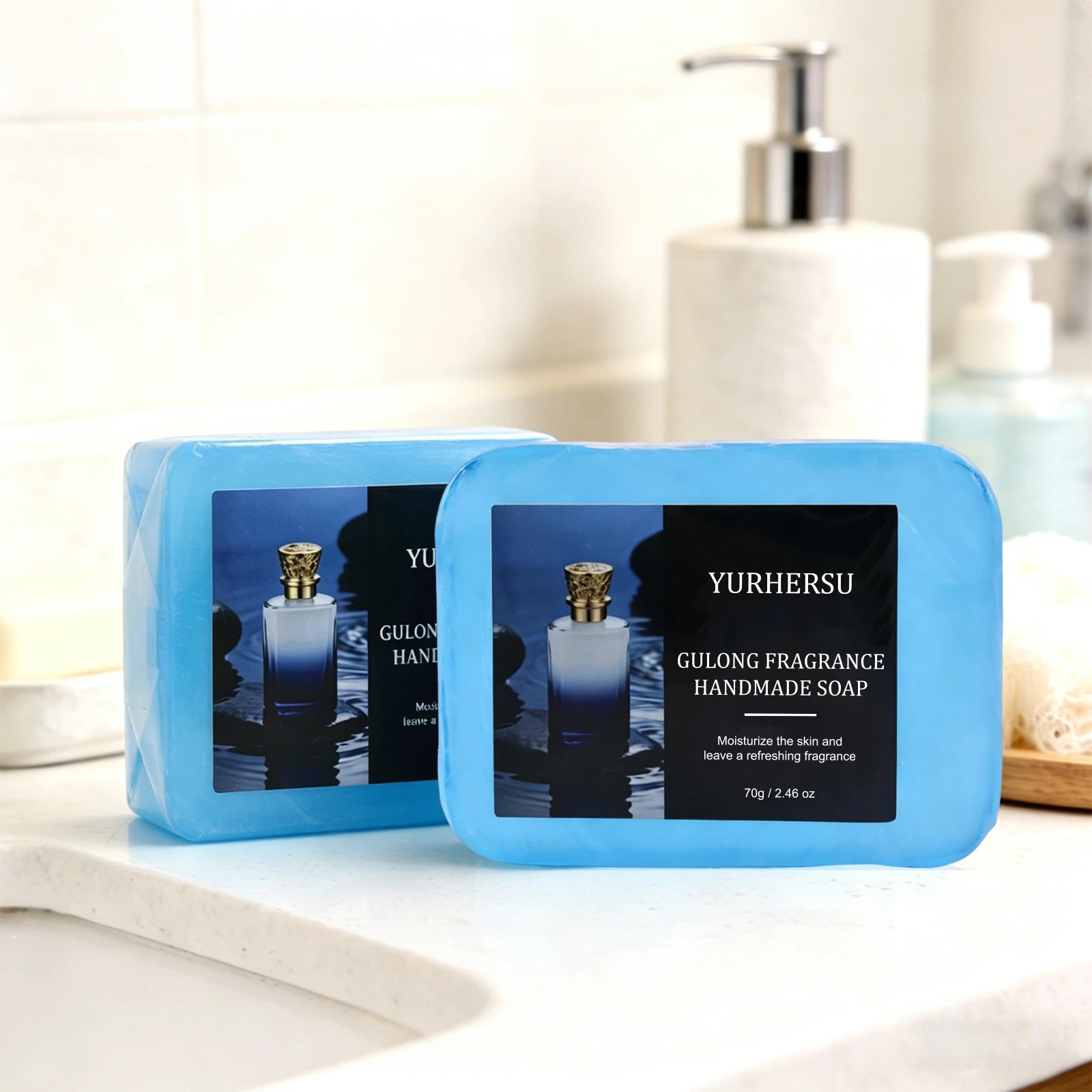 YURHERSU Natural Essential Oil Handmade Soap – Woody Scent Handmade Soap Bar Oasis Select
