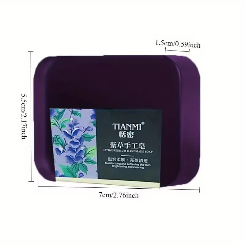 2PCS Lithospermum Handmade Soap, Gently Cleanses and Removes Makeup, Can Be Used for Full-Body Bathing, Hydrates and Moisturizes Oasis Select