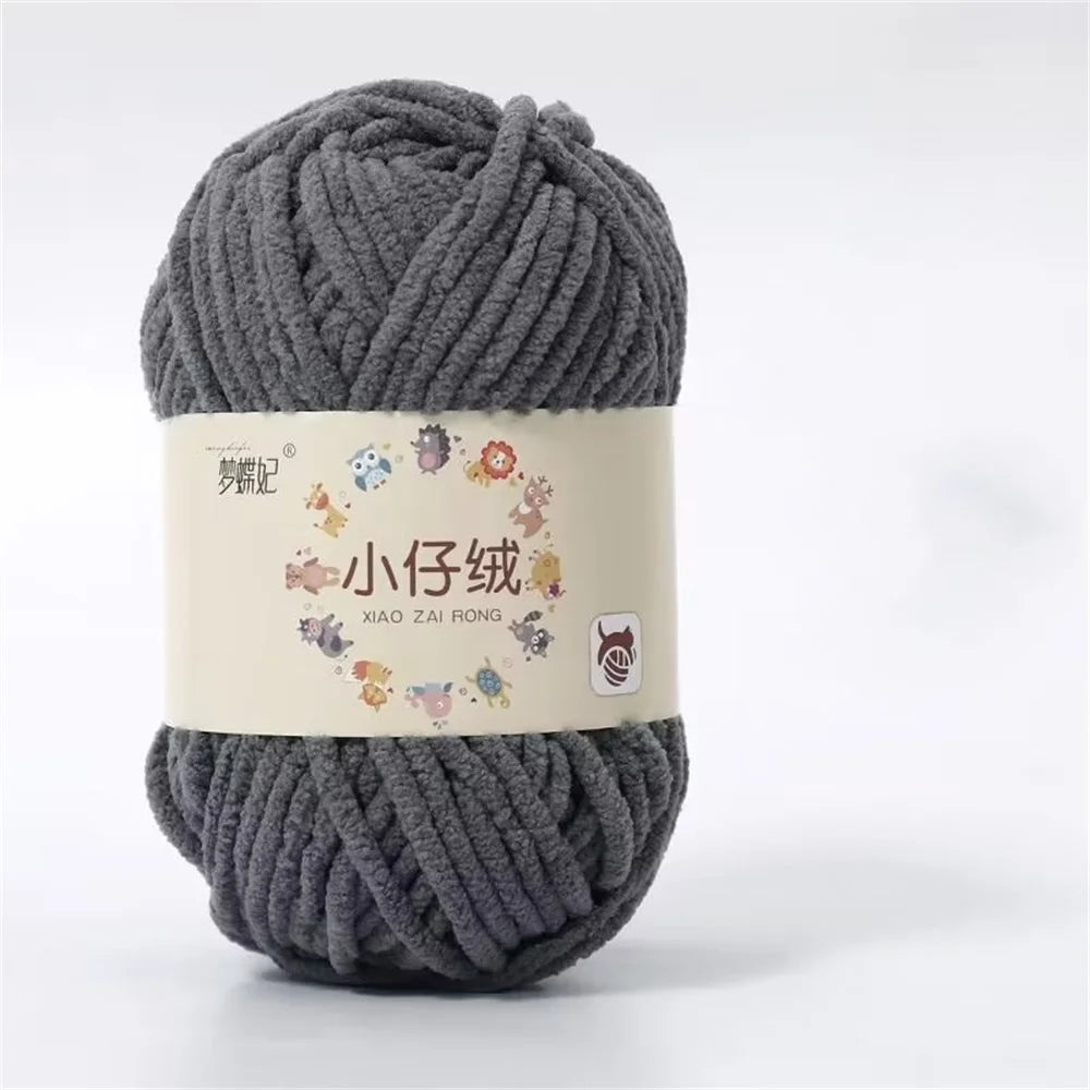 50g Milk Cotton Chunky Yarn – Soft Velvet Knitting & Crochet