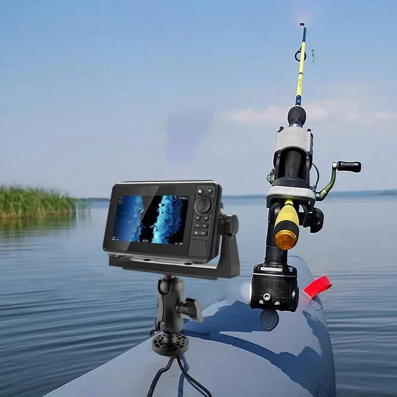 Fish Finder Bracket Reusable Waterproof Raft Fishfinder Mount Electronic Fish Finder Holder Marine Electronic Fish Finder Mount Oasis Select