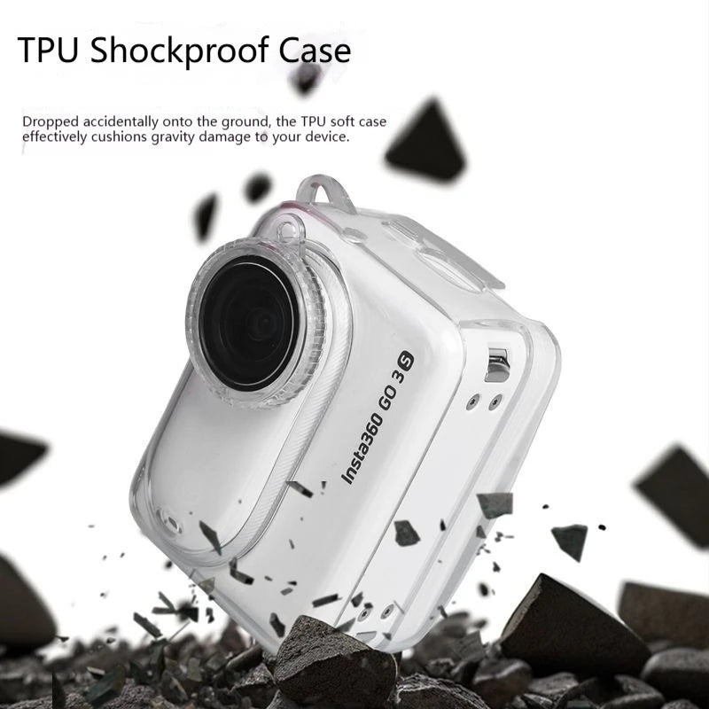 TPU Protective Case for Insta360 Go 3S/Go3 with Lens Cover