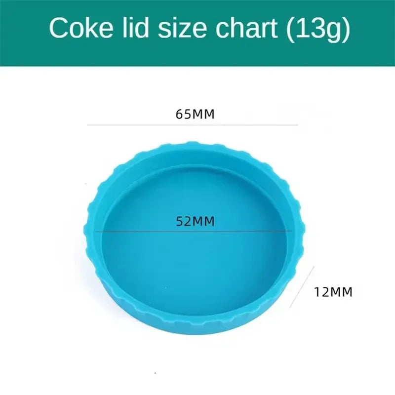 6 Pack Silicone Soda Lid Beverage Can Cover Beer Bottle Caps Juice Can Topper Reusable Coke Can Saver 6 Color Can Stopper Oasis Select