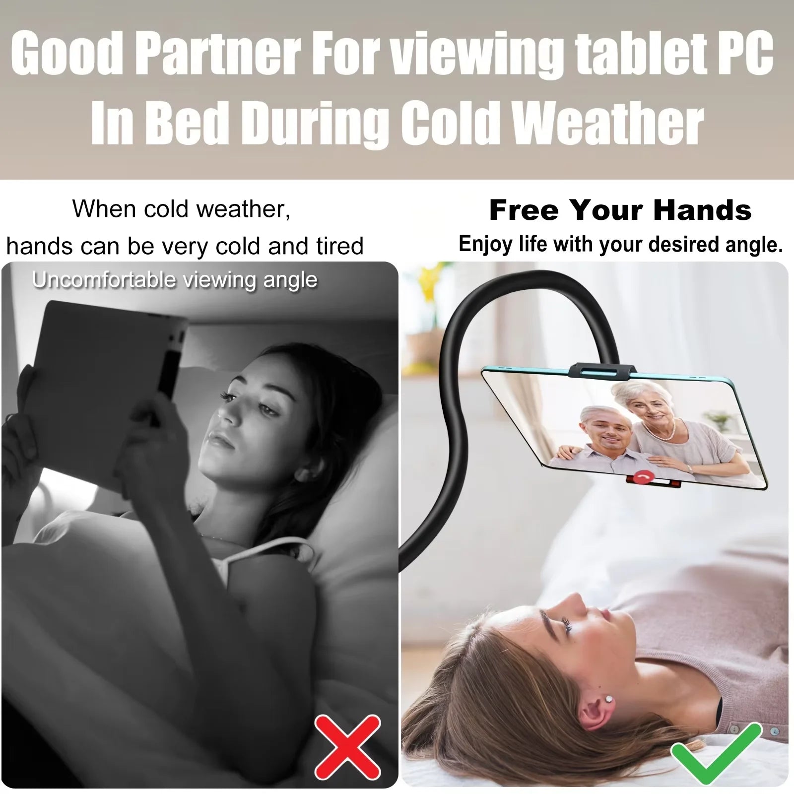 1pc 360° Rotating Phone Tablet Stand, Spiral Base Lazy Holder for Bedhead,Bedhead Phone Tablet Stand, Bed Lazy Stand,Spiral Base Oasis Select