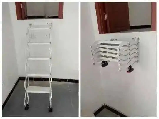 Ladder Invisible Folding Multifunctional Home Indoor Furniture Outdoor Telescopic Stairs Aluminum Alloy Thickened Ladders Oasis Select 1.25m-no Armrest