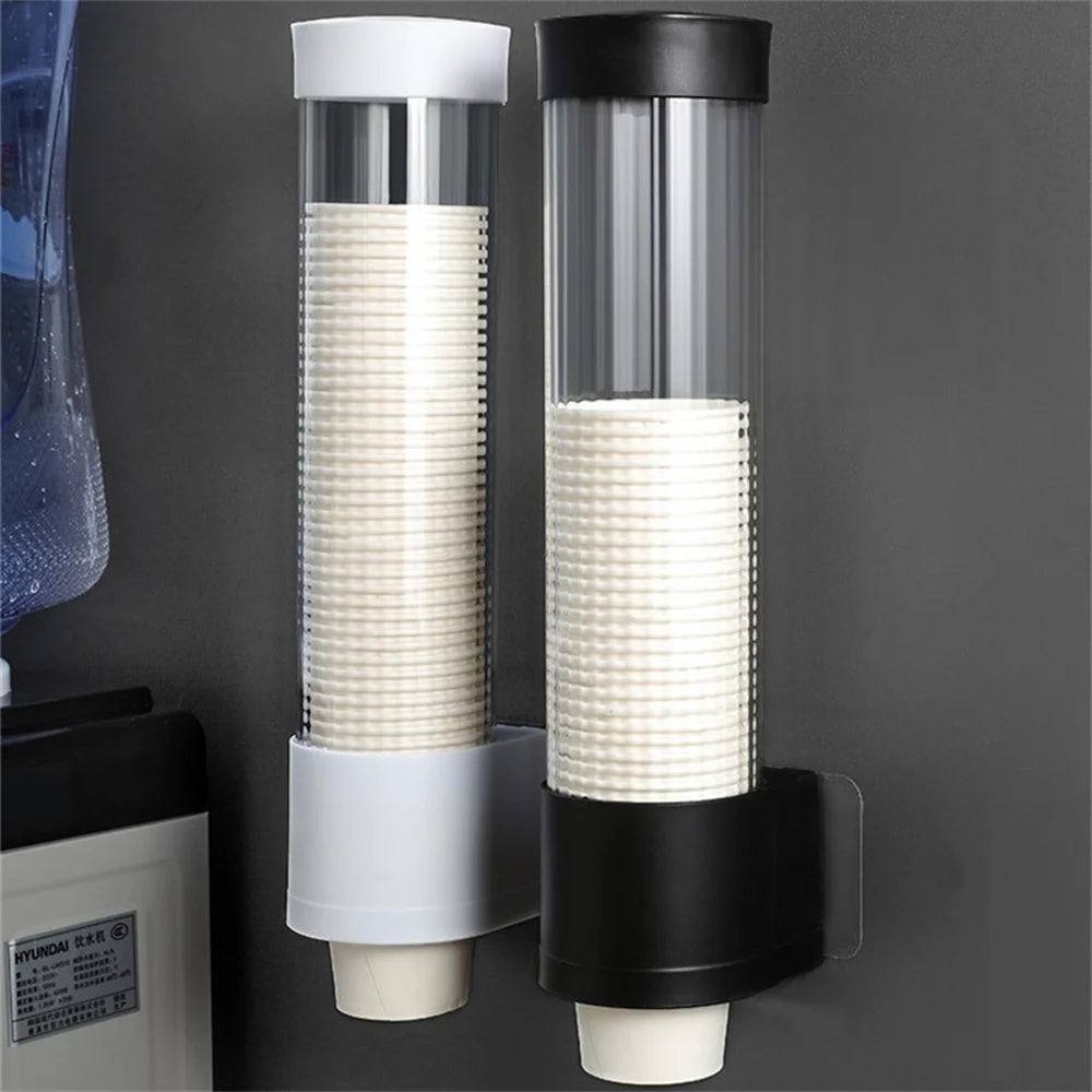 Disposable Paper Cups Dispenser Plastic Cup Holder For Water Dispenser Wall Mounted Automatic Cup Storage Rack Cups Container Oasis Select