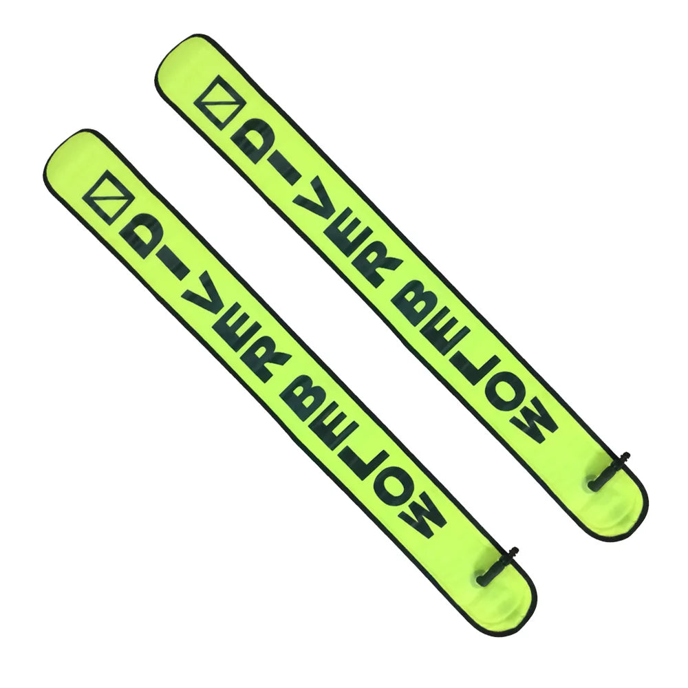 110cm Scuba Diving Surface Marker Buoy SMB Signal Tube Safety Sausage SMB Gear for Underwater Spearfishing Snorkeling Diver Oasis Select Fluo Yellow 2PC