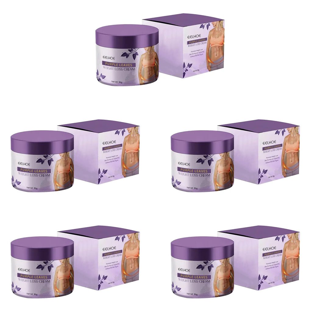 EELHOE Purple Leaf Slimming & Firming Body Cream 30g Slimming Body Cream Oasis Select 5 x 30g Boxed