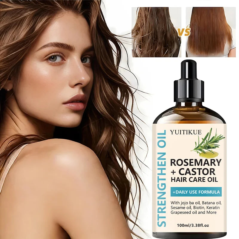 YUITIKUE Rosemary & Castor Hair Oil – Biotin & Keratin 100ml