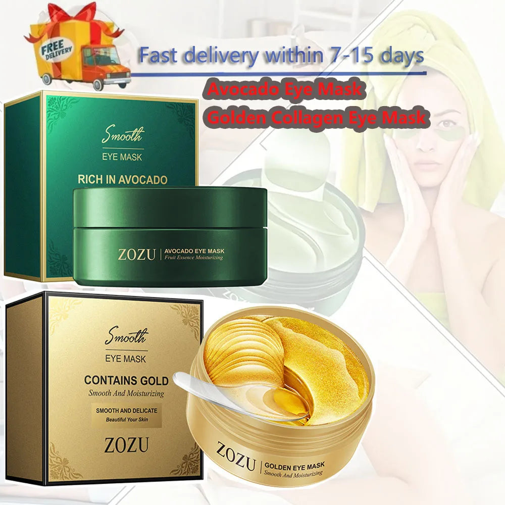 Avocado Collagen Eye Mask – Firming & Brightening Patches Collagen Eye Patches Oasis Select Avocado Golden -2set