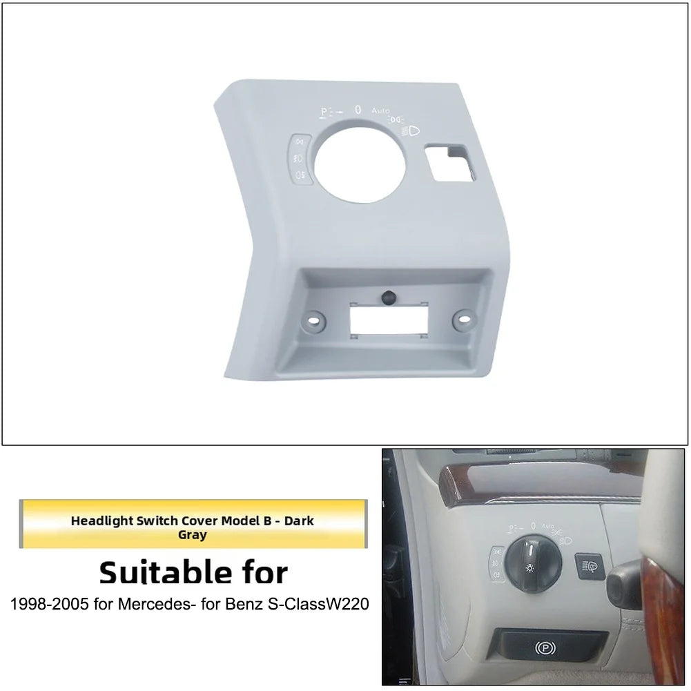 For Left-hand Drive LHD Vehicles Instrument Panel Bezel Headlight Cover Car Restoration Black, Gray, Beige Direct Replacement Oasis Select Gray China Mainland
