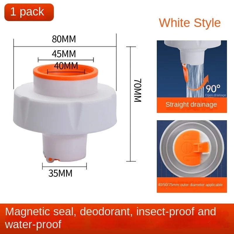 Kitchen Washbasin Sewer Sealing Ring Washing Machine Insect Proof Pipe Connector Hose Odor-proof Seal Plug Bathroom Accessories Oasis Select