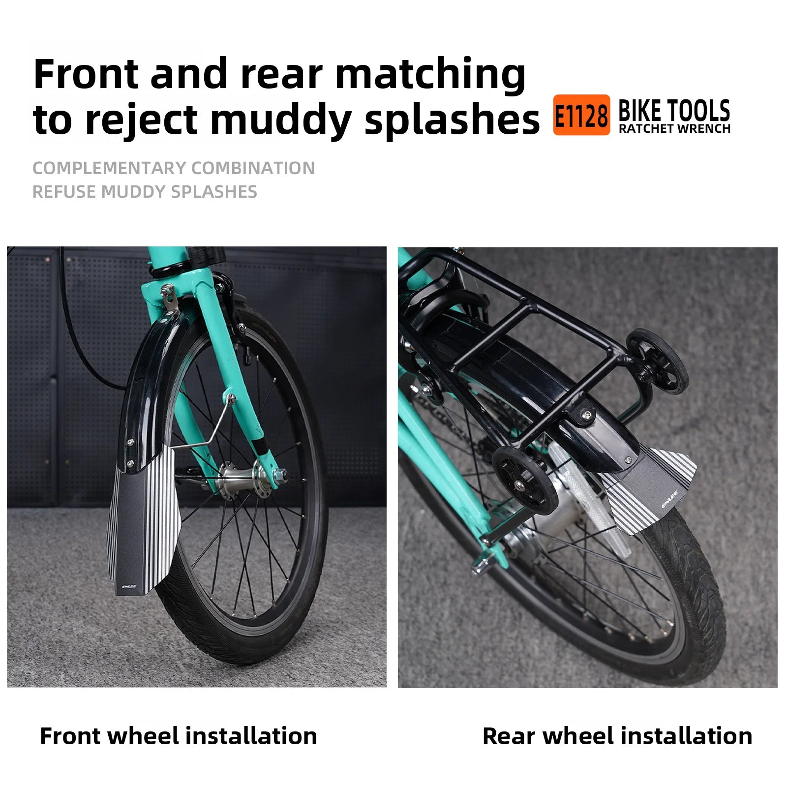 Suitable for Brompton small cloth folding bicycle modification, mudguard decoration, quick disassembly, mud removal, mudguard ti Oasis Select