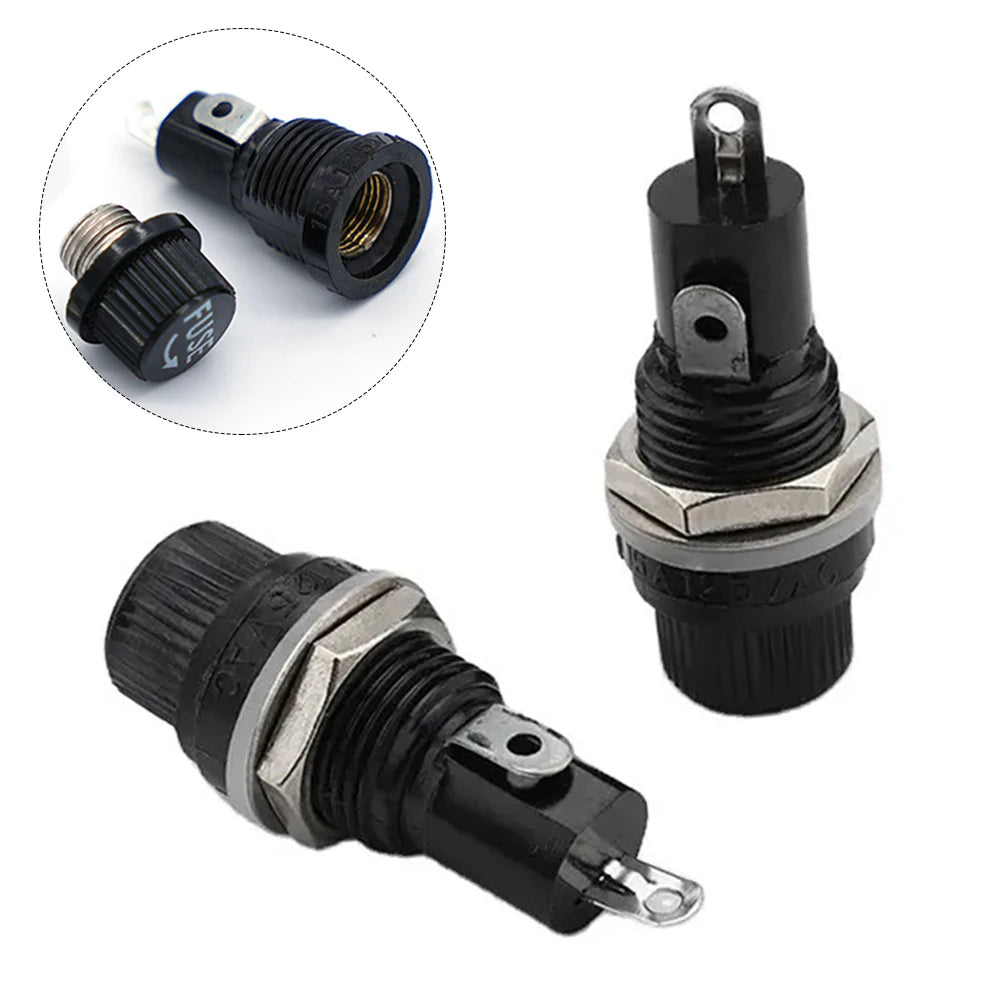 10pcs Fuse Holders 5x20mm Insurance Tube Socket Fuse Holder Glass Fuses 10A 250V For Insurance Panel Mount Oasis Select