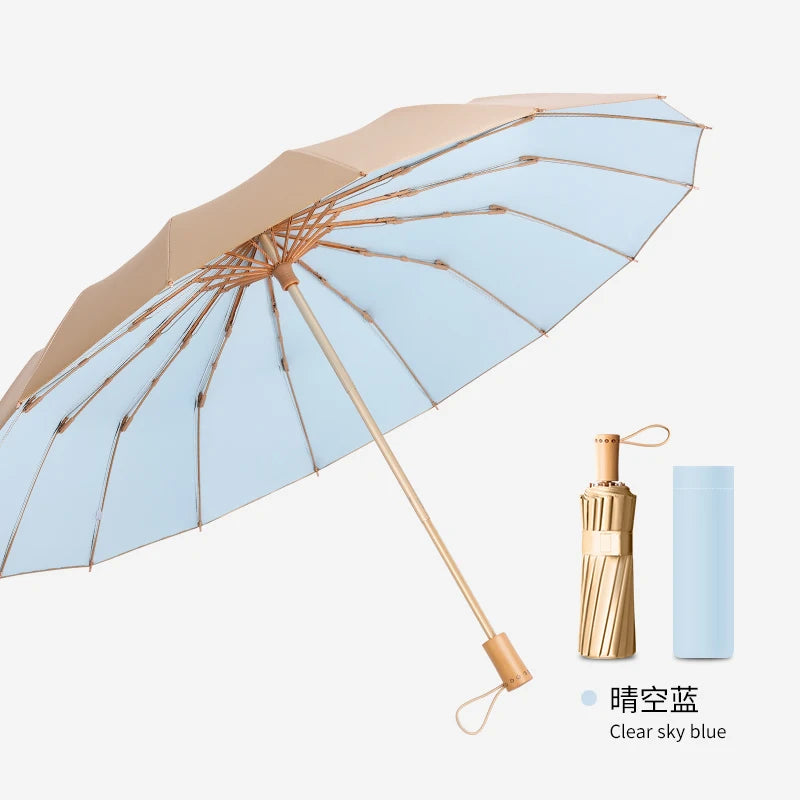 16 Bone titanium silver sun umbrella super sun protection UV umbrella sunshine and rain umbrella Oasis Select 7