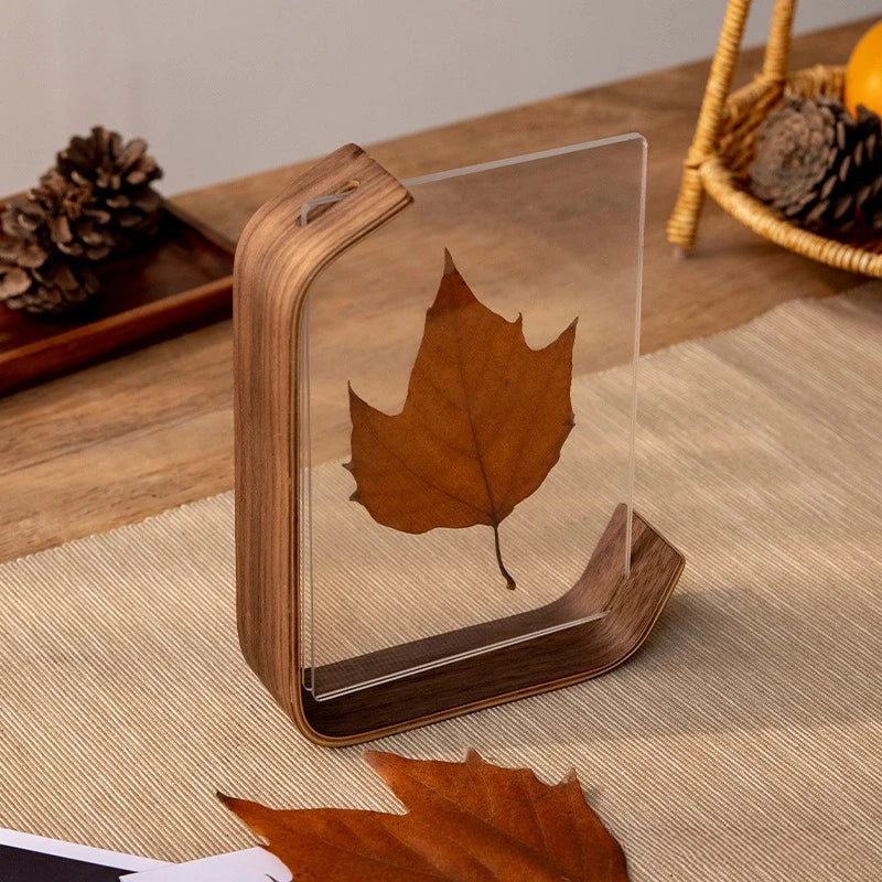 Acrylic Wooden Photo Frame Frame Calendar Double-sided Frame Photo Frames For Wedding Party Picture Frame Home Decor Oasis Select Walnut 6 inch