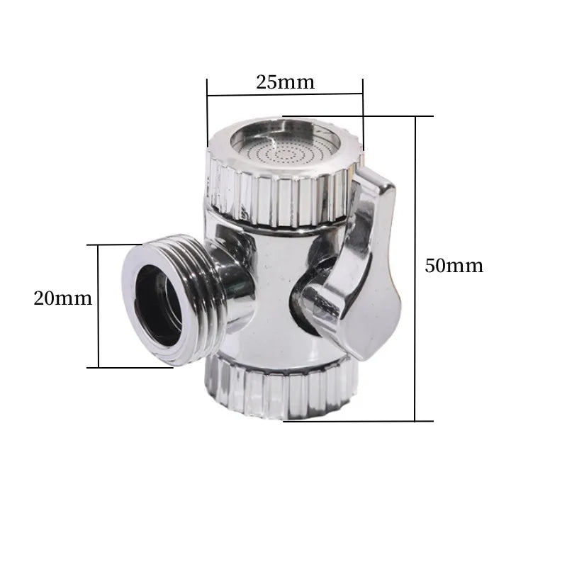 1PCS Switch Faucet Adapter Kitchen Sink Splitter Diverter Valve Water Tap Connector for Toilet Bidet Shower Bathroom Accessories Oasis Select silver