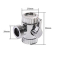 1PCS Switch Faucet Adapter Kitchen Sink Splitter Diverter Valve Water Tap Connector for Toilet Bidet Shower Bathroom Accessories Oasis Select silver