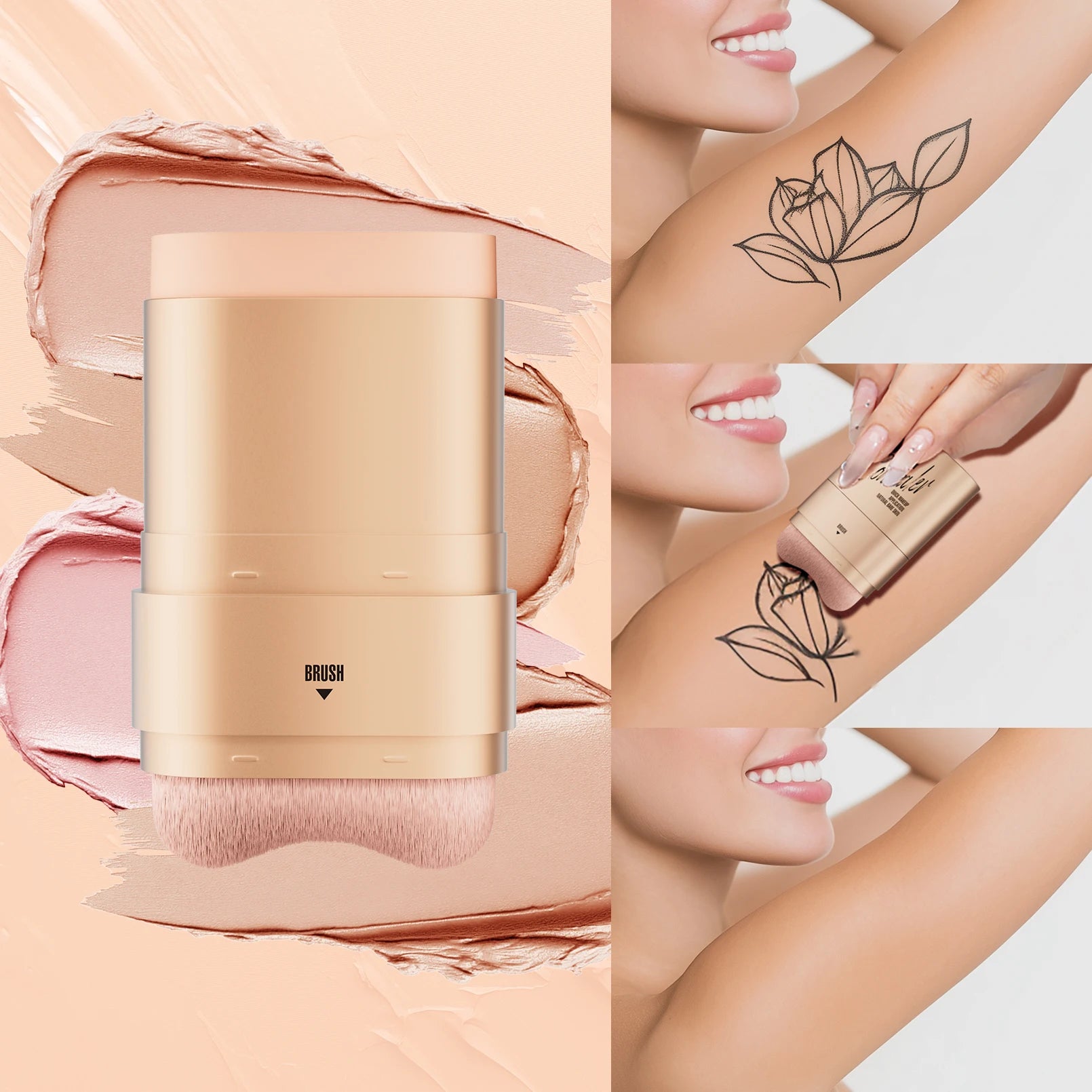 SADOER 4-Color Concealer Palette – Waterproof & Long-Lasting