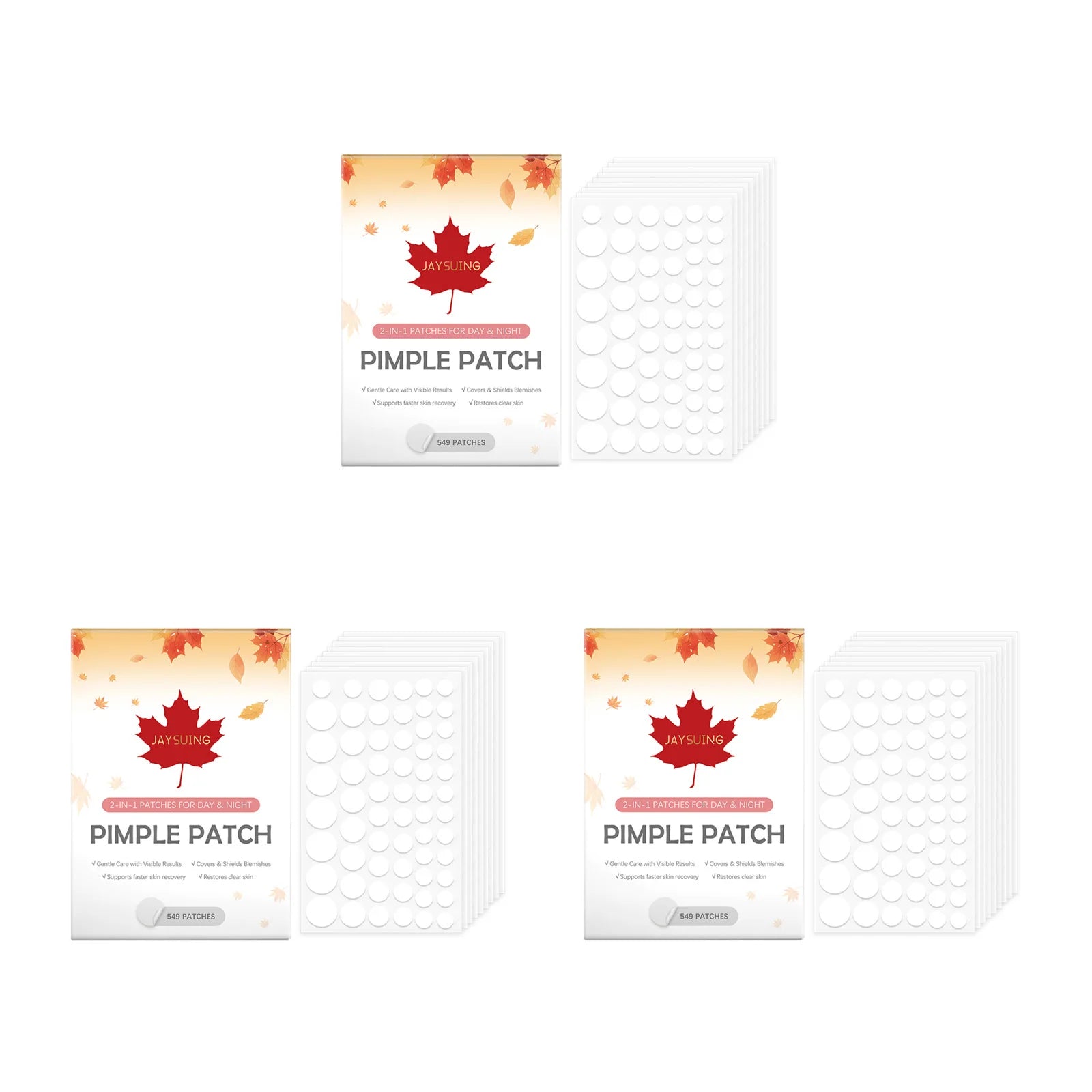 Hydrocolloid Acne Patches – 549 Invisible Pimple Spot Stickers Acne Spot Patches Oasis Select 3x549patches Boxed