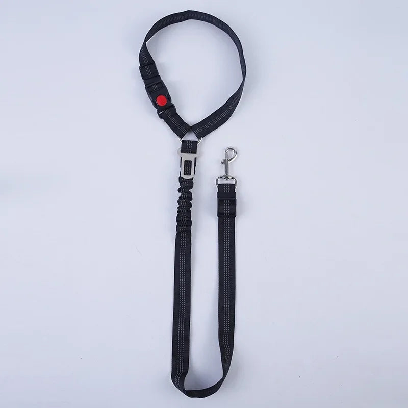 2 in 1 Heavy-Duty Elastic Dog Car Seat Belt Safety Harness, Crash Tested for Pets, Adjustable Travel Tether for Truck SUV Car Oasis Select A