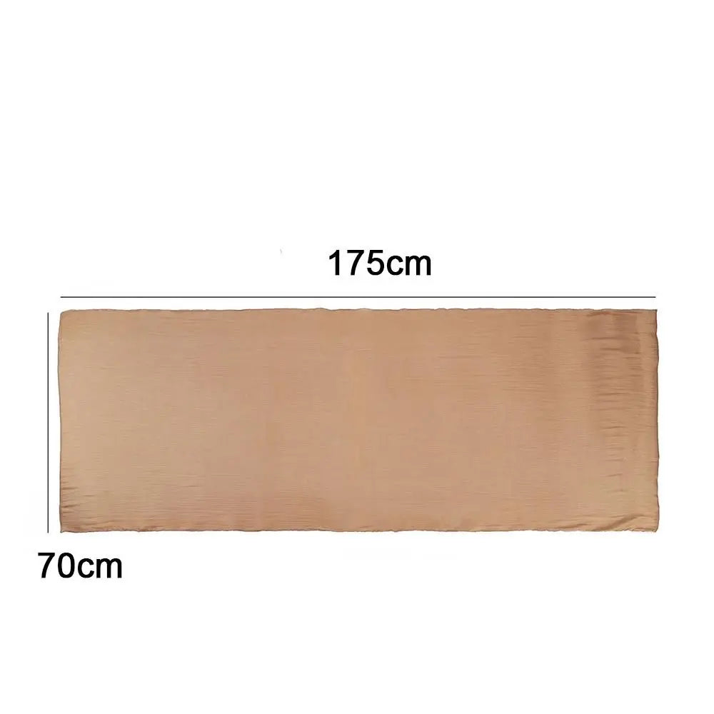 Fashion Solid Color Silk Scarf Chiffon Shining Chiffon Hijab Veil Soft Long Sunscreen shawl Outdoor Oasis Select