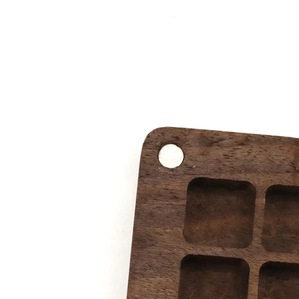 Magnetic Empty Wooden Art Supplies Portable Watercolor Painting Tray Palette Paint Box Painting Tool Oasis Select