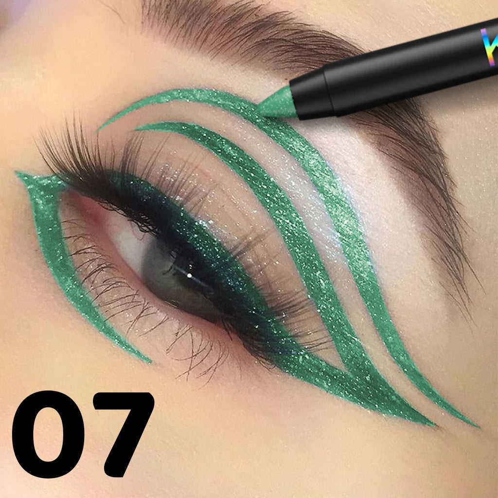 FUNPARK Glitter Metallic Eyeliner Pen – Waterproof, 10 Colors