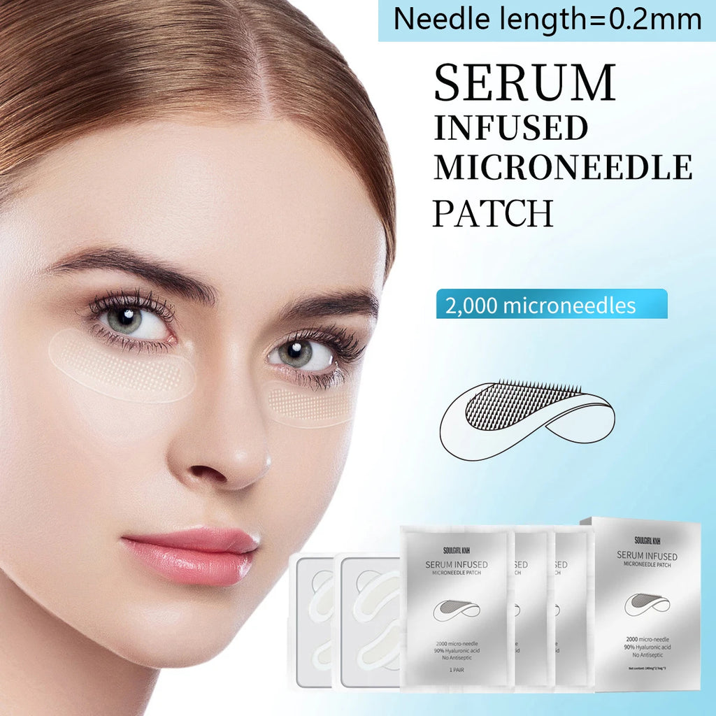 Hyaluronic Acid Microneedle Eye Patches – 3 Pairs, Hydrating