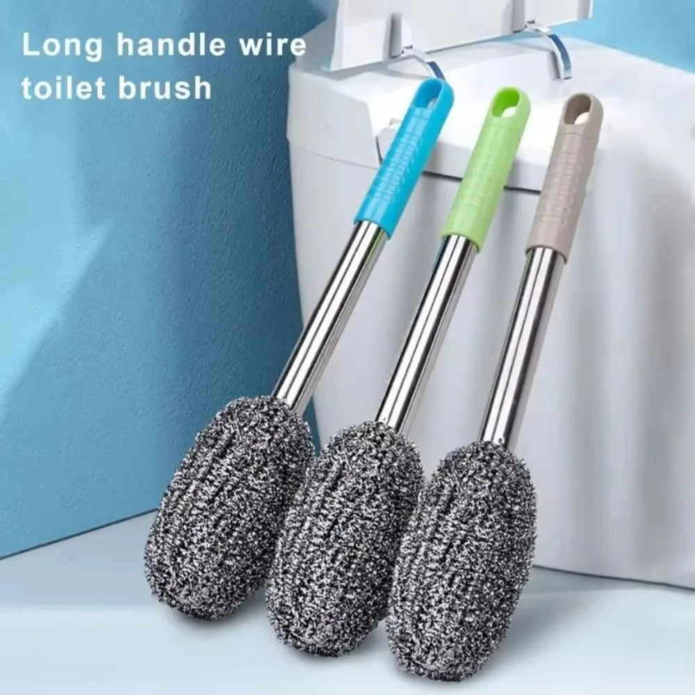 New Portable Steel Wool Cleaning Brush No Shedding Durable Toilet Brushss Multi-functional Cleaning Tool Oasis Select