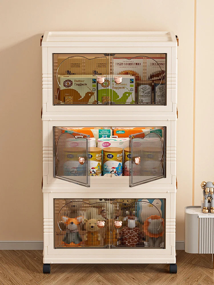 3/4/5layers Foldable Large Capacity Storage Cabinet ,Wardrobe Organizer,Multifunctional Space-Saving Utility Cabinet Oasis Select