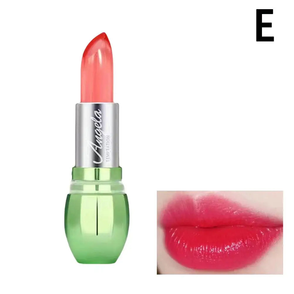 Crystal Jelly Lipstick,Magic Color Changing Lipstick, Moisturizing Temperature Color Changing Lip Gloss,Nourishing Lip Balm Oasis Select E