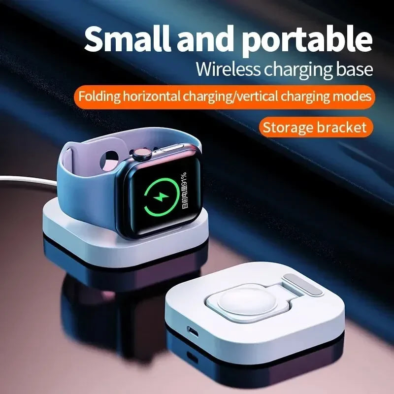 Magnetic Wireless Watch Chargers Station Dock for Apple Watch Series S9/S8/S7 Ultra 7 6 5 4 Portable Fast Charging Base Bracket Oasis Select