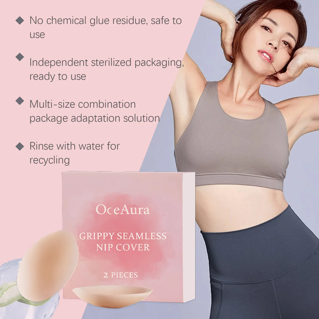 Invisible Breast Care Patches: Lifts & Supports, Seamless Breathable, Solid Silicone Material for Comfortable Daily Breast Care Oasis Select