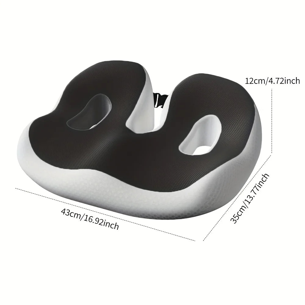 Memory Foam Soft Seat Cushions Comfortable Elastic Support Pillow Car Seat Cushion for Car Office Tea Table Chair Mat Oasis Select Black