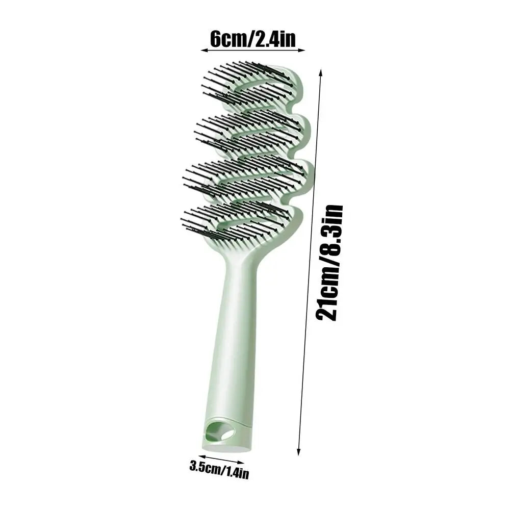 Hair Brush Styling Grooming Scalp Comb Anti-static Massage Combs Salon Wet Hair Brush Women's Hairdressing Styling Tools Oasis Select Green