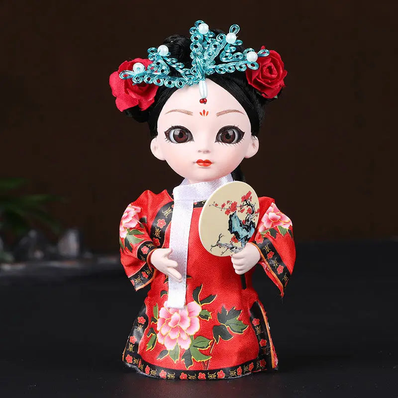 Chinese-style Themed Gifts for Foreigners Peking Opera Facial Makeup Memorabilia Silk Figurine Dolls and Decorative Ornaments Oasis Select Hua hua 10x15cm