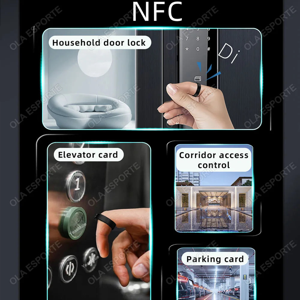 R20 Ceramic Smart Ring – NFC, Heart Rate & Sleep Tracker