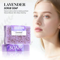 Lavender Essential Oil Handmade Exfoliating Scrub Soap Bar