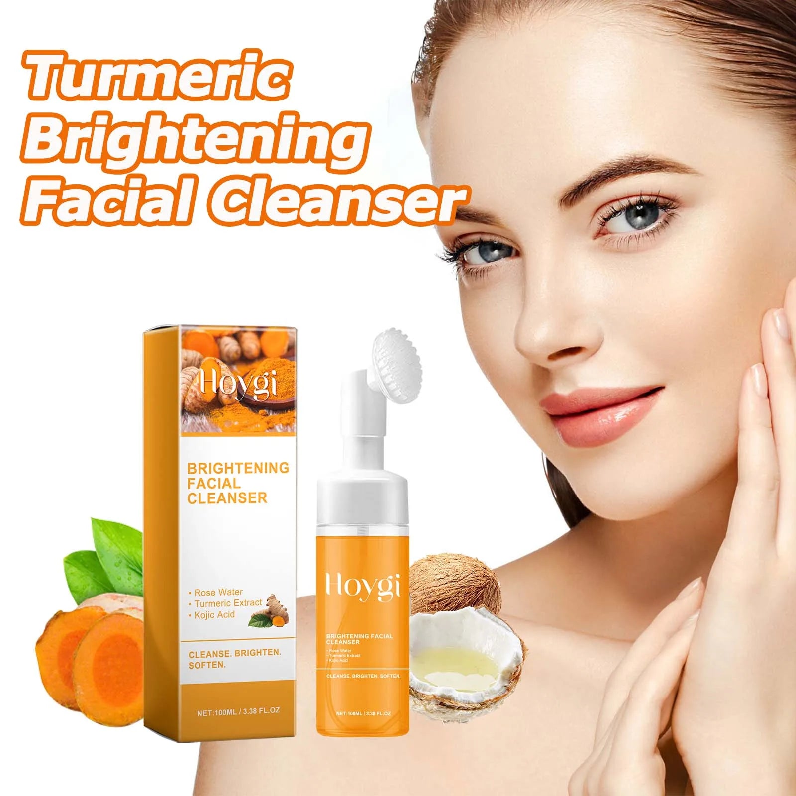 Turmeric Cleanser Deeply Cleansing Kojic Acid Blackhead Remover Skin Cleansing Oil Control Fade Acne Marks Brighten Foam Cleanse Oasis Select