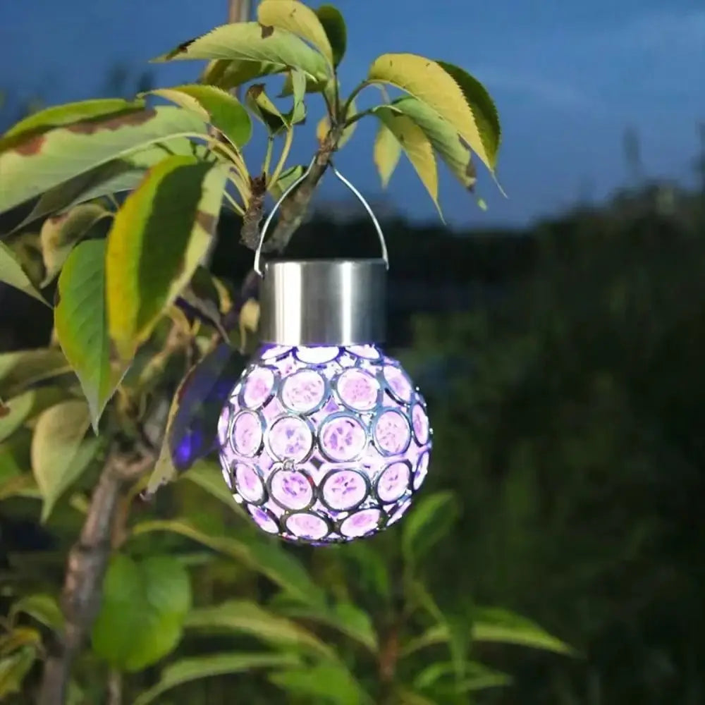 Solar Crystal Ball Hanging Light | Multicolor LED Motion Sensor
