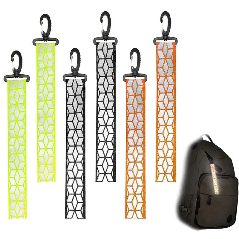 Safety Reflector Pendant Reflective Safety Keychain for Backpack Outdoor Accessory for Cycling Walking Camping Mountaineering Oasis Select
