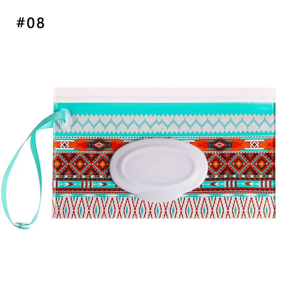 1pc Useful Outdoor Flip Cover Carrying Case Portable Baby Product Stroller Accessories Wet Wipes Bag Tissue Box Cosmetic Pouch Oasis Select 8