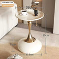Nordic Metal Coffee Tables Mobile Portable Side Table Living Room Coffee Table Light Luxury Storage Rack Bedroom Furniture Oasis Select White gold pillar