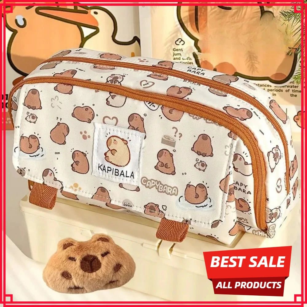 Large round Pen Case Pencil Case Stationery Storage Box Organizer Student Gifts Storage Bag for School Supplies Oasis Select