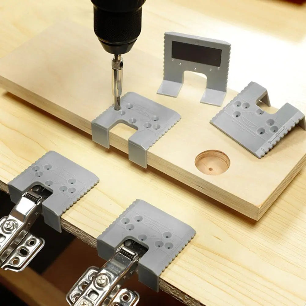 KITPIPI Door Hinge Jig – 35mm Drill & Install Guide Tool