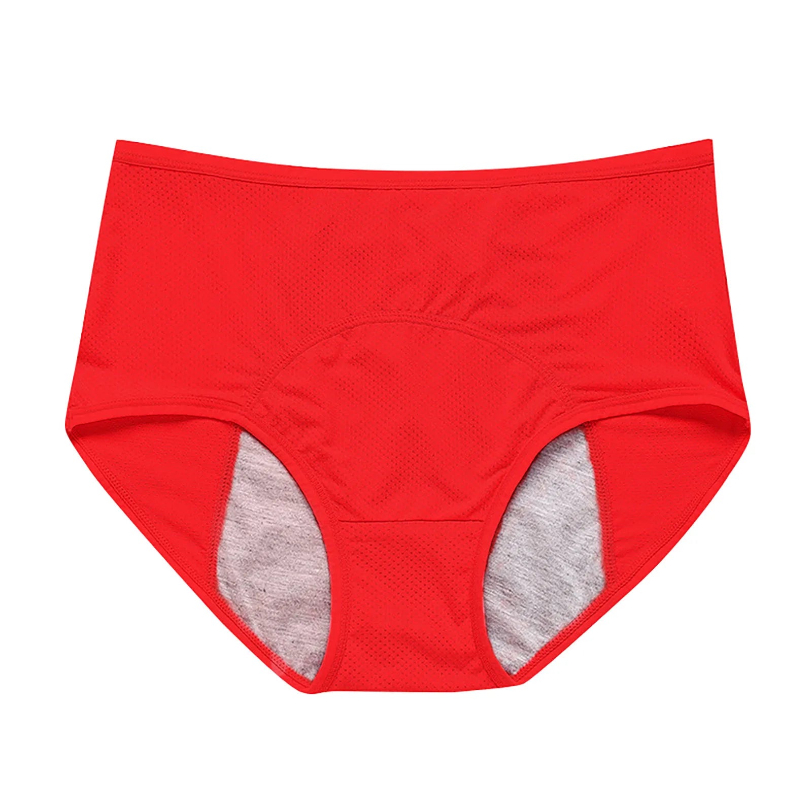 Women's Period Panties – Leak-Proof Cotton Mid-Waist Briefs Period Panties Oasis Select Red 2XL