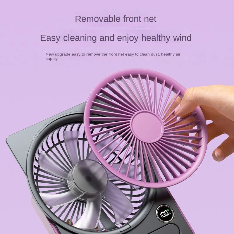 Ultra-Thin USB Rechargeable Desktop Mini Fan | 5-Speed KP-11